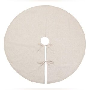 Saro Lifestyle Linen Christmas Tree Skirt - Natural
